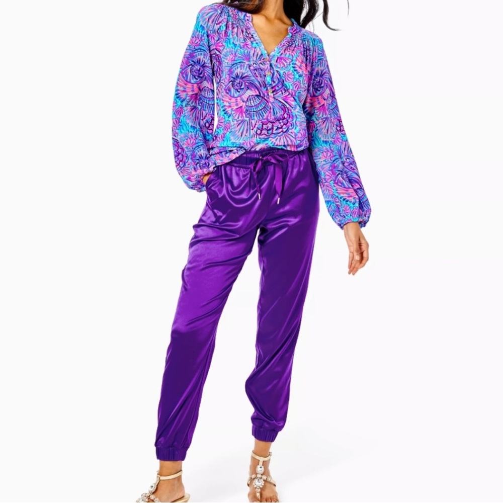 Lilly Pulitzer Julissa Purple Jogger Pant M